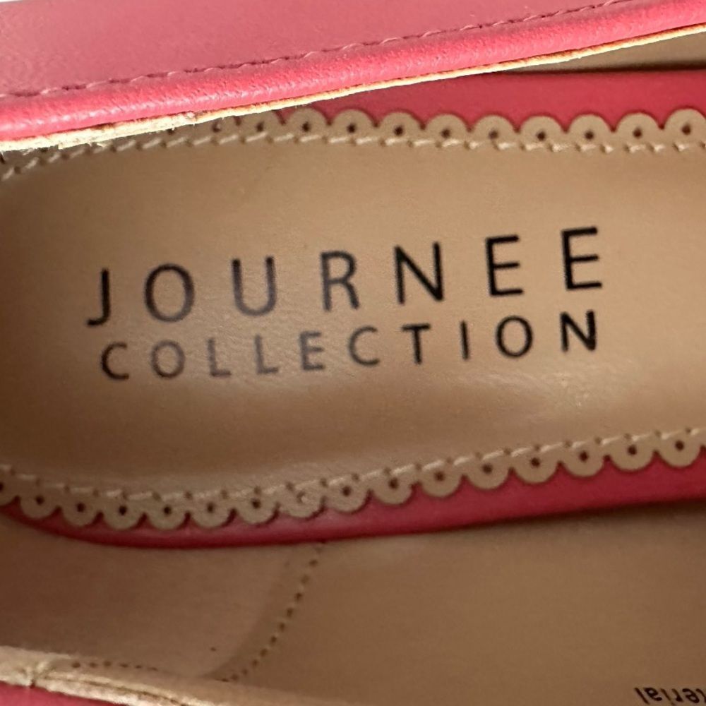 Journee Collection Sydney Mary Jane Stiletto Pumps Coral Pink Heels Womens 12 NW - Picture 7 of 9
